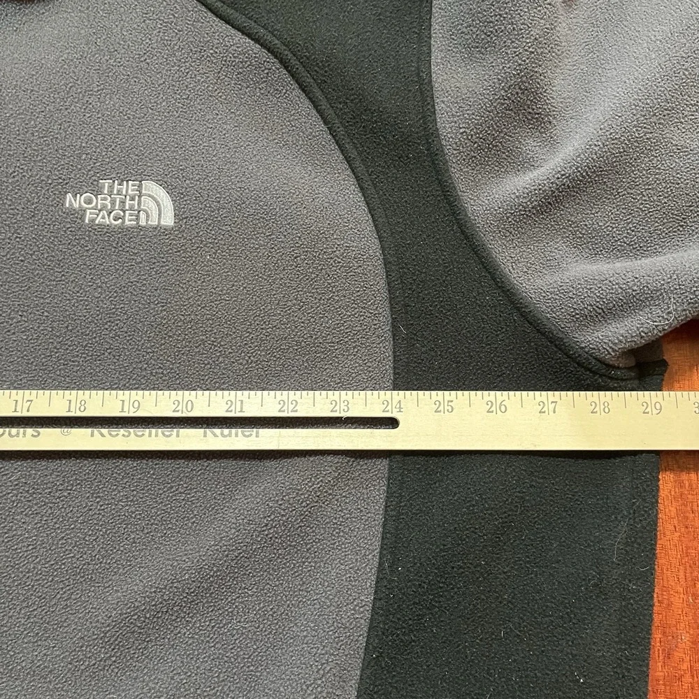 The North Face Jacket Mens XXL Gray Fleece Full Zip Sweater Preppy Coat 2XL READ